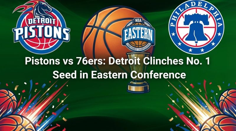 Pistons vs 76ers: Detroit Clinches No. 1 Seed in Eastern Conference