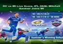DC vs MI Live Score, IPL 2026: Mitchell Santner Joins MI