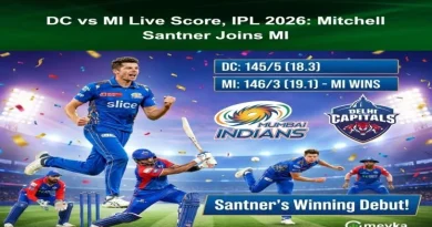 DC vs MI Live Score, IPL 2026: Mitchell Santner Joins MI