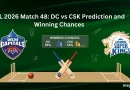 IPL 2026 Match 48: DC vs CSK Prediction and Winning Chances