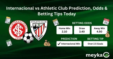 Internacional vs Athletic Club Prediction, Odds & Betting Tips Today