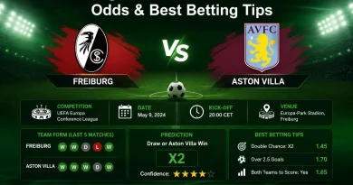 Freiburg vs Aston Villa Prediction, Odds & Best Betting Tips