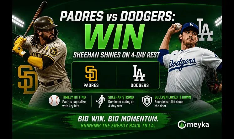 Padres vs Dodgers: 5-2 Win, Sheehan Shines on 4-Day Rest