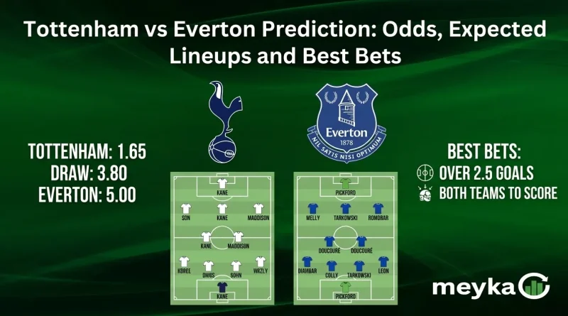 Tottenham vs Everton Prediction: Odds, Expected Lineups and Best Bets
