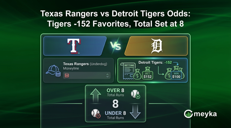 Texas Rangers vs Detroit Tigers Odds: Tigers -152 Favorites, Total Set at 8