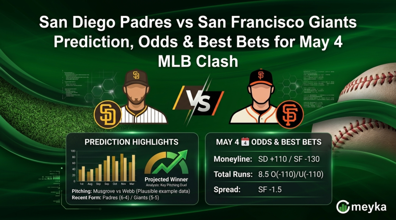 San Diego Padres vs San Francisco Giants Prediction, Odds & Best Bets for May 4 MLB Clash