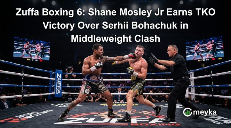 Zuffa Boxing 6: Shane Mosley Jr Earns TKO Victory Over Serhii Bohachuk in Middleweight Clash