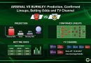 Arsenal vs Burnley: Prediction, Confirmed Lineups, Betting Odds and TV Channel
