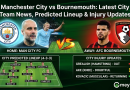 Manchester City vs Bournemouth: Latest City Team News, Predicted Lineup & Injury Updates