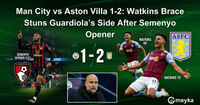 Man City vs Aston Villa 1-2: Watkins Brace Stuns Guardiola’s Side After Semenyo Opener