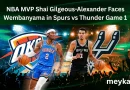 NBA MVP Shai Gilgeous-Alexander Faces Wembanyama in Spurs vs Thunder Game 1
